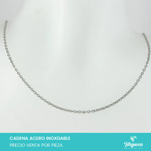 Load image into Gallery viewer, Cadena Clásica Plateada (60cm-1.5mm) Acero Inoxidable
