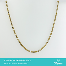 Load image into Gallery viewer, Cadena Cubana Mini Dorada (50cm-2.5mm) Acero Inoxidable
