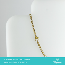 Load image into Gallery viewer, Cadena Cubana Mini Dorada (50cm-2.5mm) Acero Inoxidable
