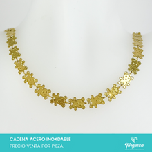 Cargar imagen en el visor de la galería, Collar Cadena Ositos Dorada (45cm-8mm) Acero Inoxidable

