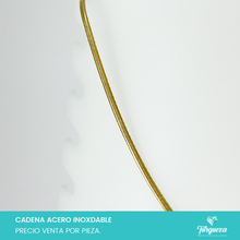 Load image into Gallery viewer, Cadena Planchada Dorada (50cm-2mm) Acero Inoxidable
