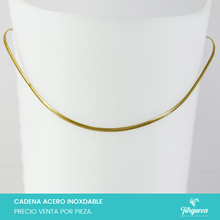 Load image into Gallery viewer, Cadena Planchada Dorada (50cm-2mm) Acero Inoxidable
