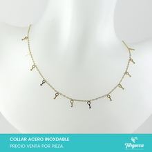 Load image into Gallery viewer, Collar Choker Llaves Mini Acero Inoxidable
