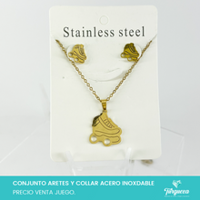 Cargar imagen en el visor de la galería, Conjunto Patines Dorado Acero Inoxidable
